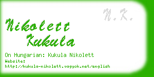 nikolett kukula business card